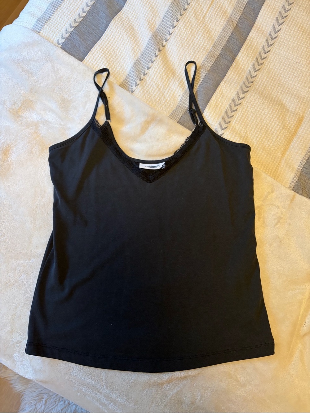 Minimum Black Lace-Trim Camisole